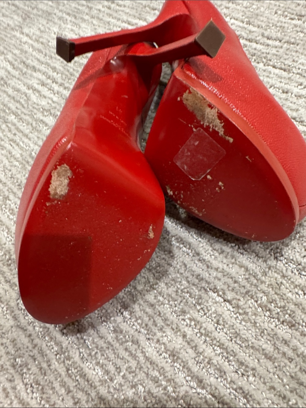 Yves Saint Laurent YSL Tribtoo Red Leather Platform Pumps Size 41 - Picture 8 of 9